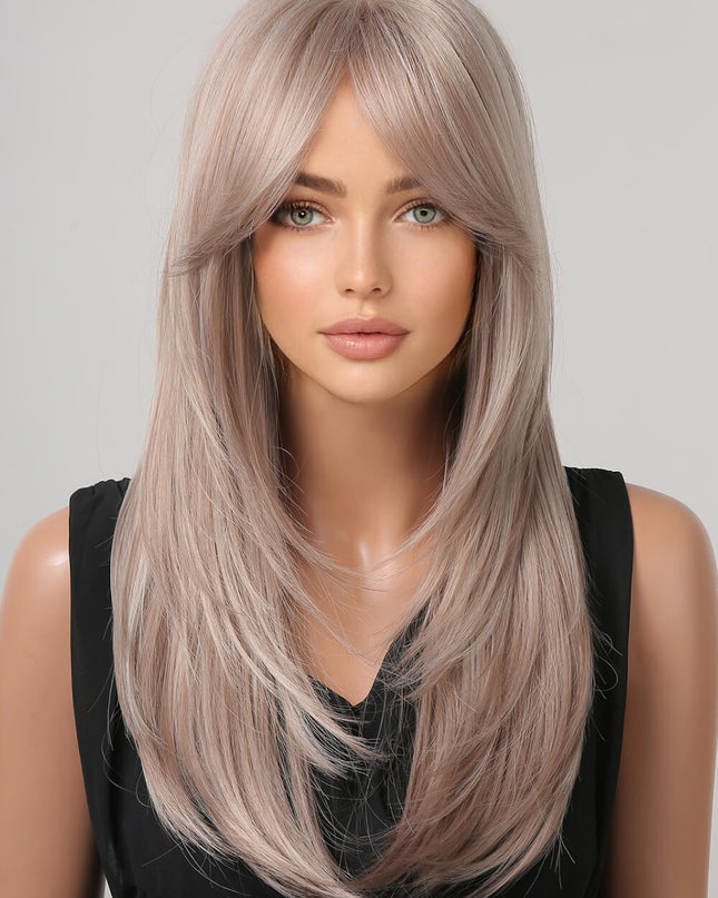 13*1" Full-Machine Wigs Synthetic Long Straight 22" 