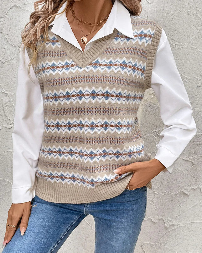 Perfee V-Neck Sweater Vest 
