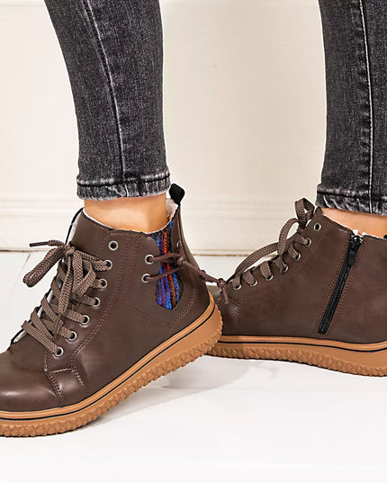 Round Toe Platform Boots