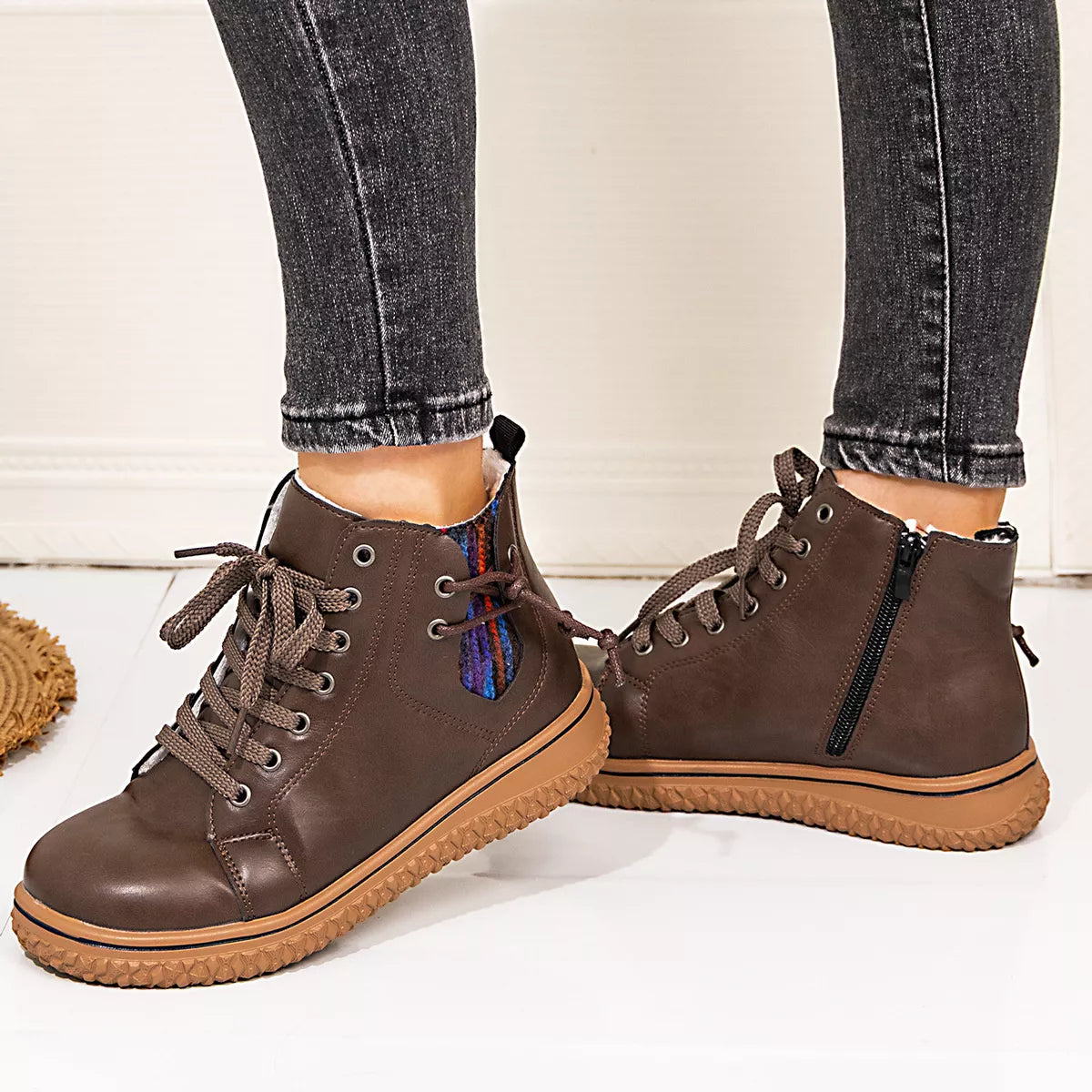 Round Toe Platform Boots