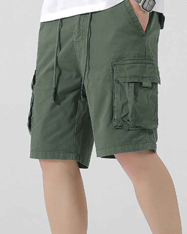Men's Drawstring Cargo Shorts Army Green