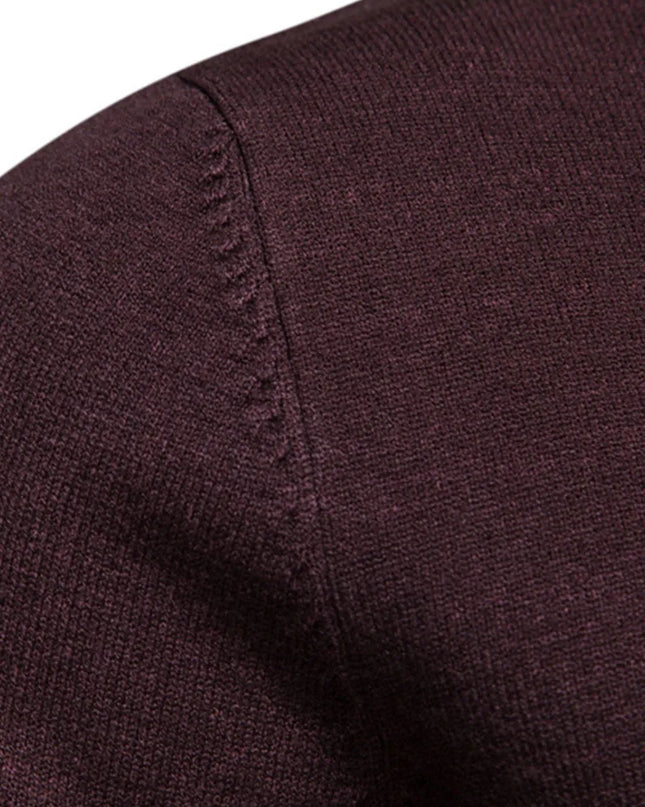 Men's Mock Neck Long Sleeve Sweater