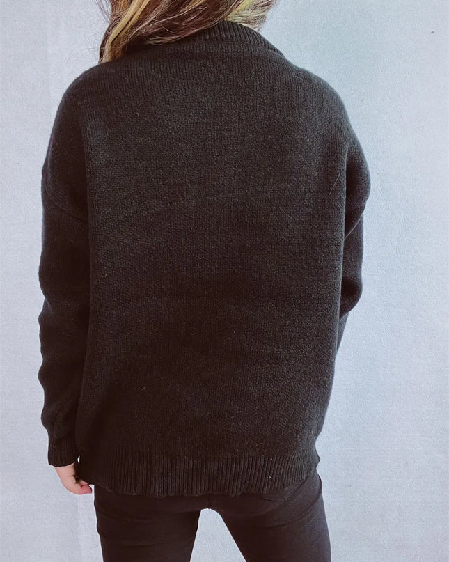 Christmas Tree Round Neck Long Sleeve Sweater