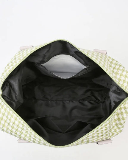 Houndstooth Canvas Travel Bag