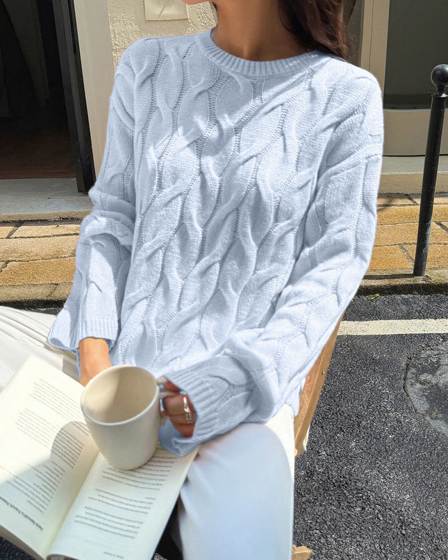 Cable Knit Long Sleeve Sweater