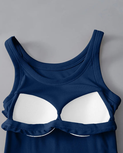 Round Neck Tank with Bra