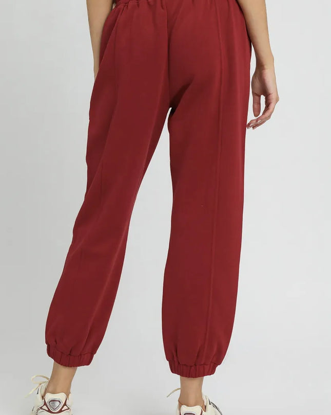 Umgee Fleece Jogger Pants with Drawstring