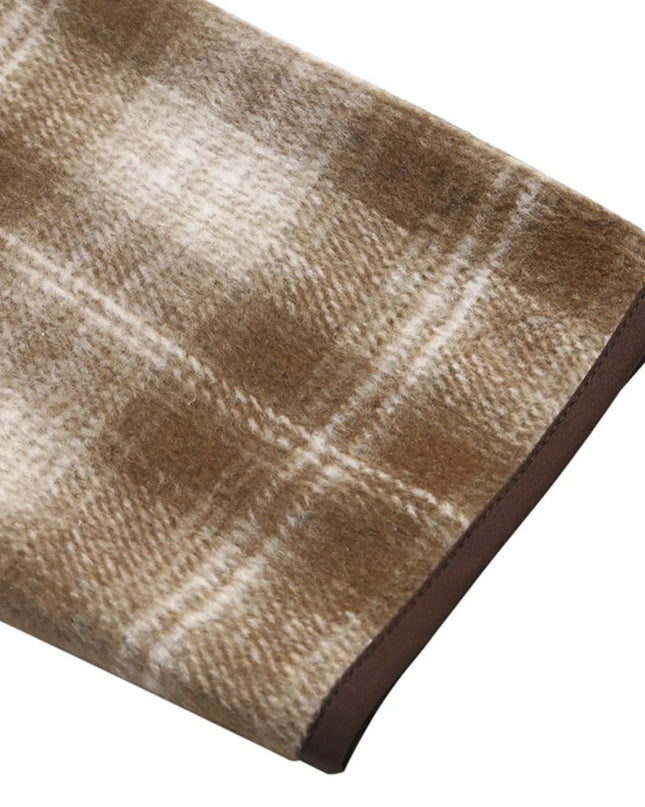 Plaid Long Sleeve Button-Up Jacket