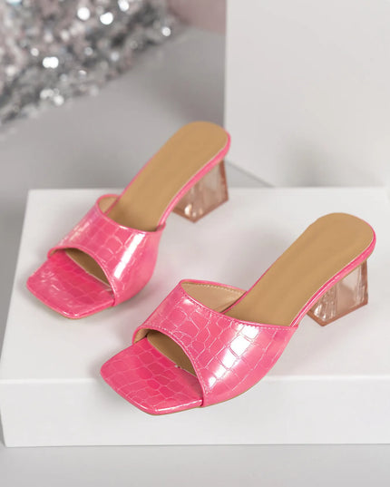 Open Toe Block Heels Sandals 