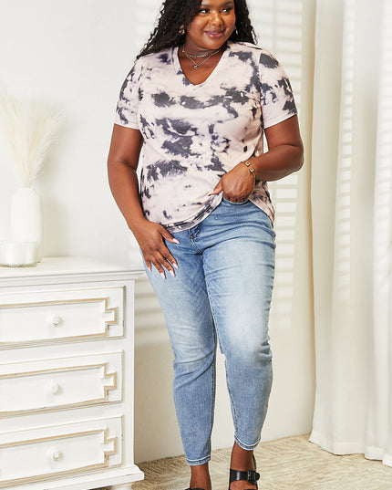 Double Take Tie-Dye V-Neck T-Shirt
