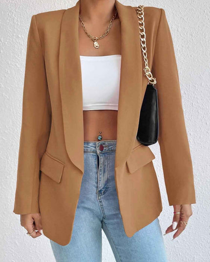 Shawl Collar Long Sleeve Blazer