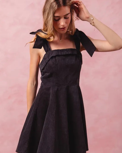 SO ME Fit and Flare Washed Gameday Dress