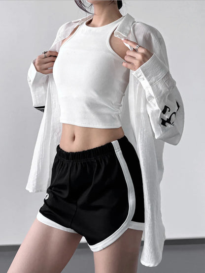 Button-Up Long Sleeve Oversized Shirt 