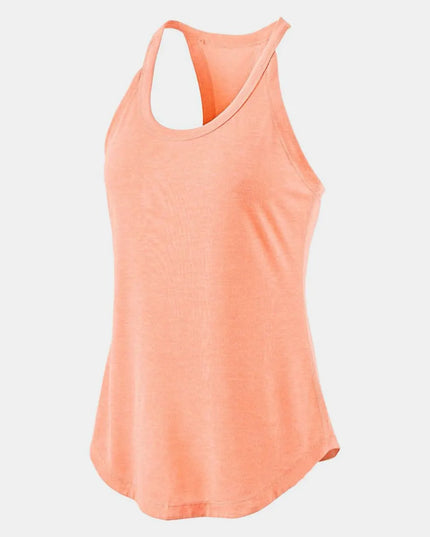 Scoop Neck Active Tank Coral