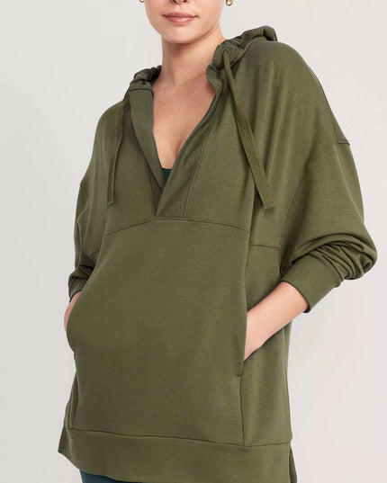 Drawstring Kangaroo Pocket Long Sleeve Hoodie