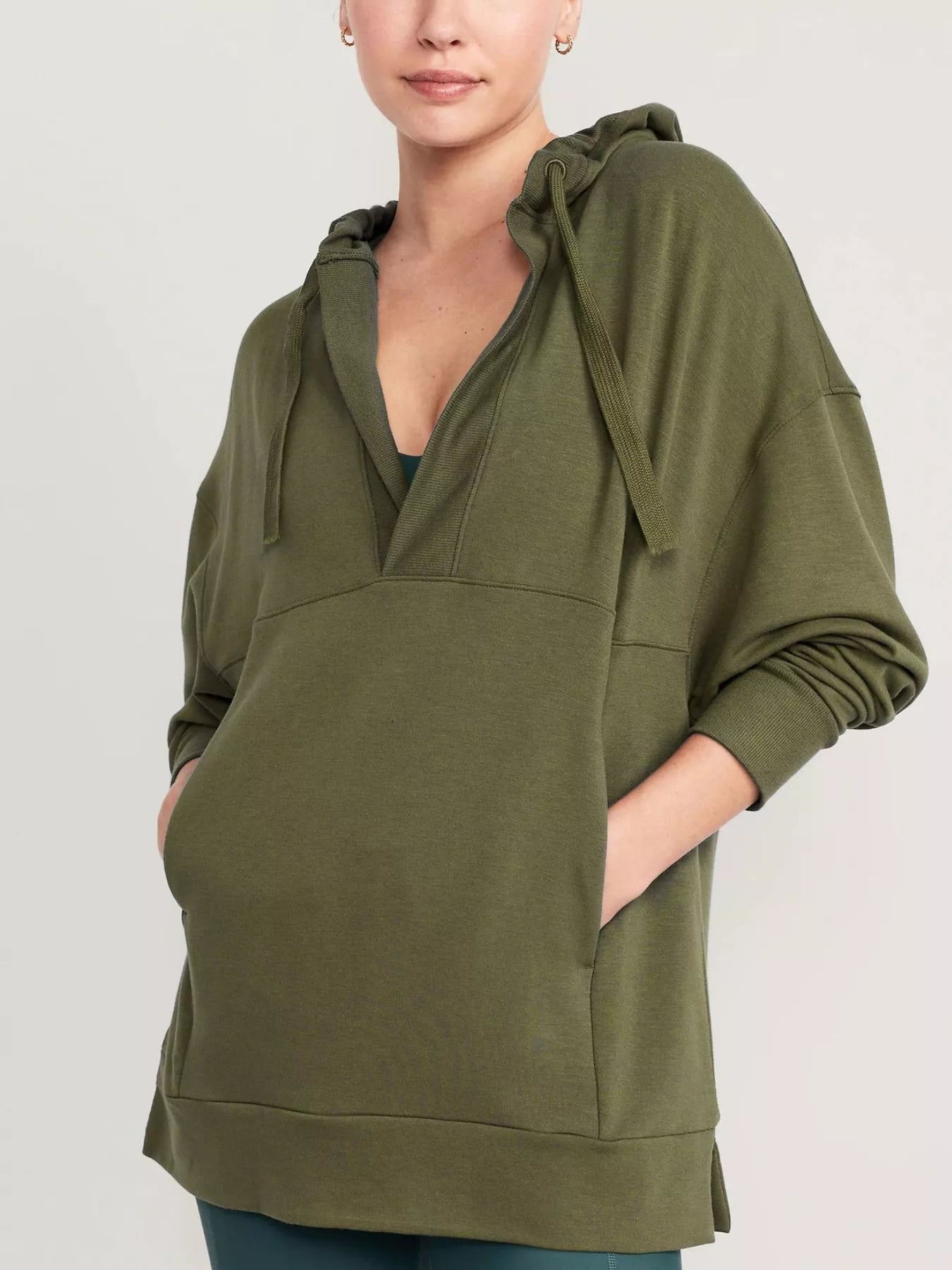 Drawstring Kangaroo Pocket Long Sleeve Hoodie