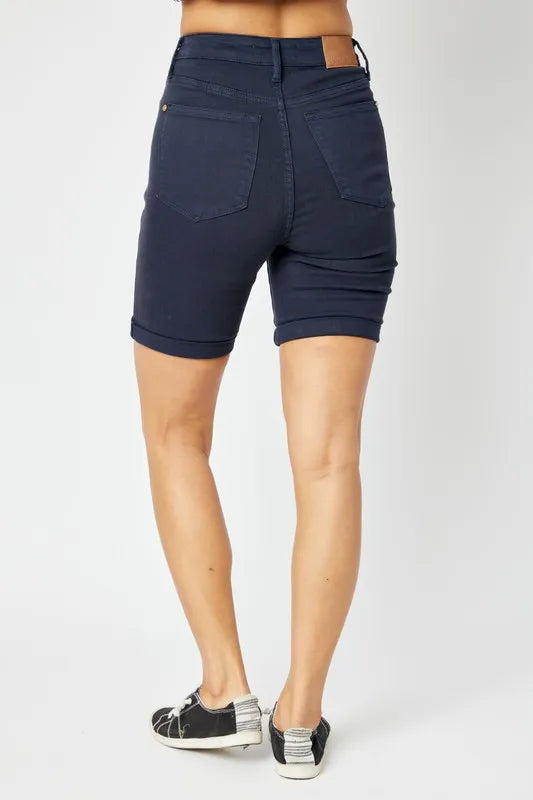 Judy Blue Full Size High Waist Tummy Control Bermuda Shorts