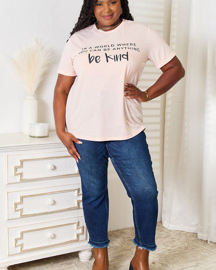 Simply Love Slogan Graphic Cuffed T-Shirt