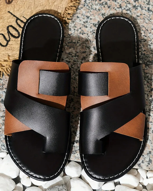 Toe Loop Flats Sandals 