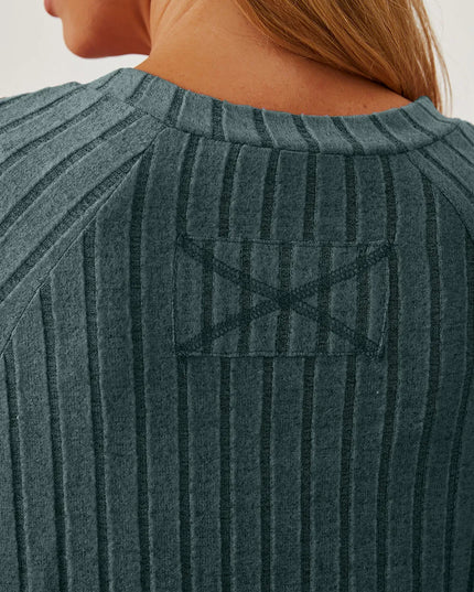 Basic Bae Full Size Ribbed Thumbhole Sleeve T-Shirt