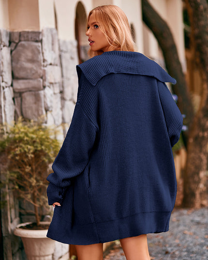 Dropped Shoulder Long Sleeve Cardigan