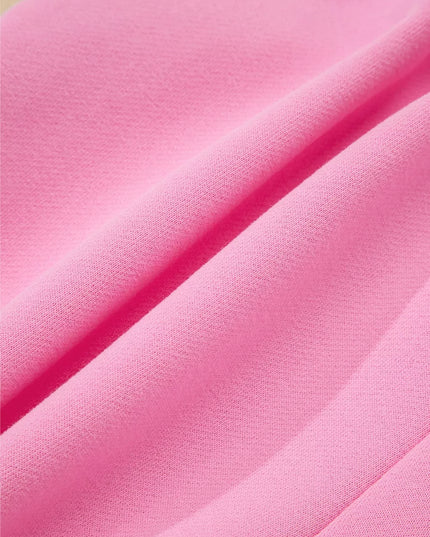 Color Block Sweatshirt and Elastic Waist Shorts Set