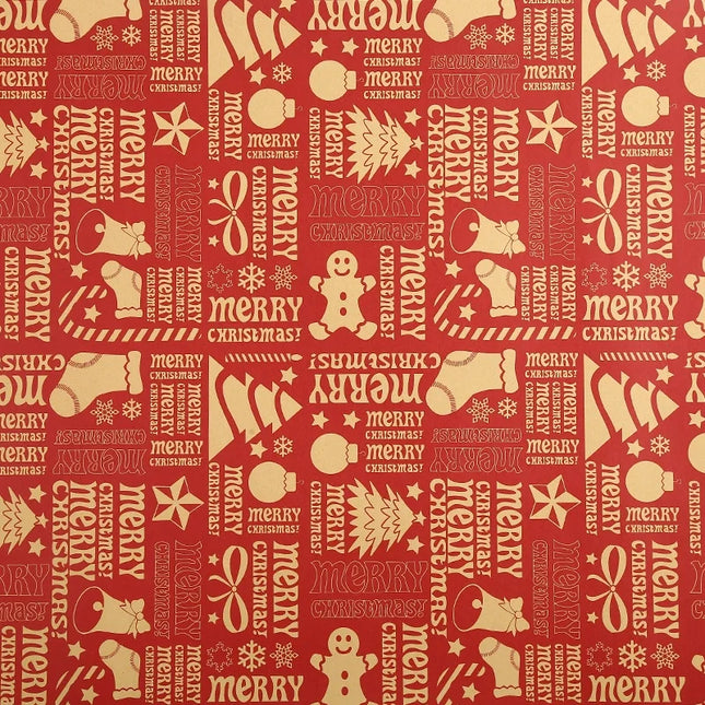 Christmas Gift Wrapping Paper Thickened Christmas Cowhide Wrapping Paper Christmas Tree Elk Gift Box Wrapping Paper Gingerbread Man|Gingerbread Man * 50*70Cm-50 * 70Cm