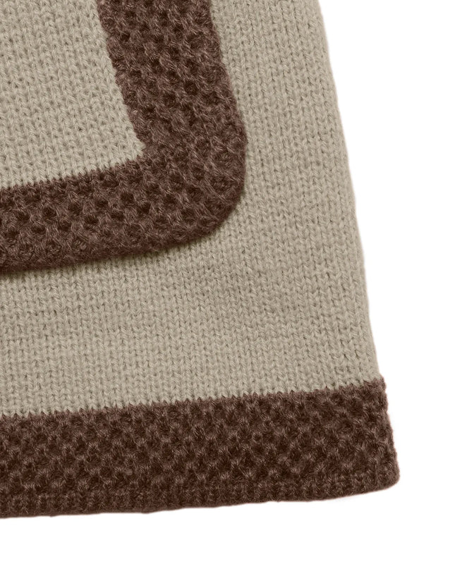 Button-Front Cardigan with Contrast Trim