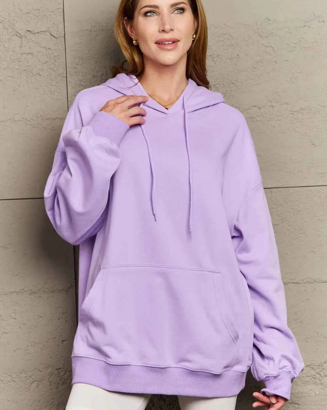 Full Size Drawstring Long Sleeve Hoodie