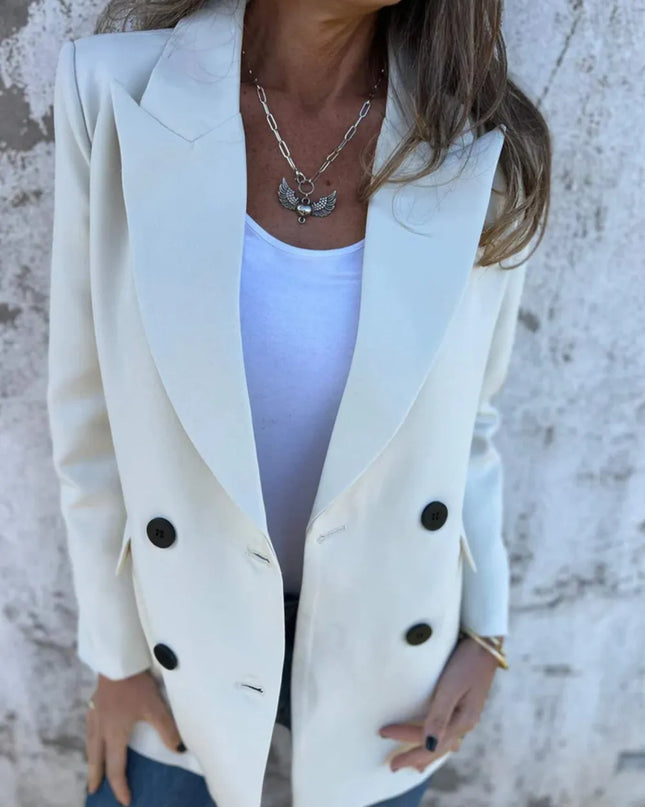 Full Size Collared Neck Long Sleeve Blazer