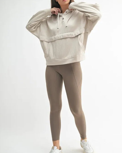 MONO B Drift Burnout Fleece Snap Hoodie