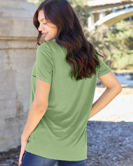 Basic Bae Bamboo Full Size V-Neck Short Sleeve T-Shirt