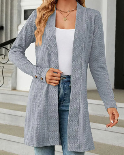 Open Front Long Sleeve Cardigan