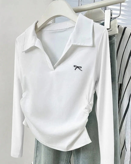 Johnny Collar Long Sleeve T-Shirt