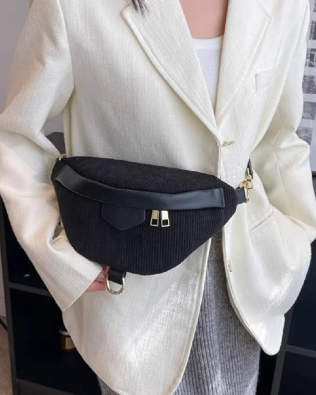 Zenana Corduroy Crossbody Bag with Removable Strap