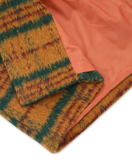 Plaid Long Sleeve Hooded Coat with Pockets