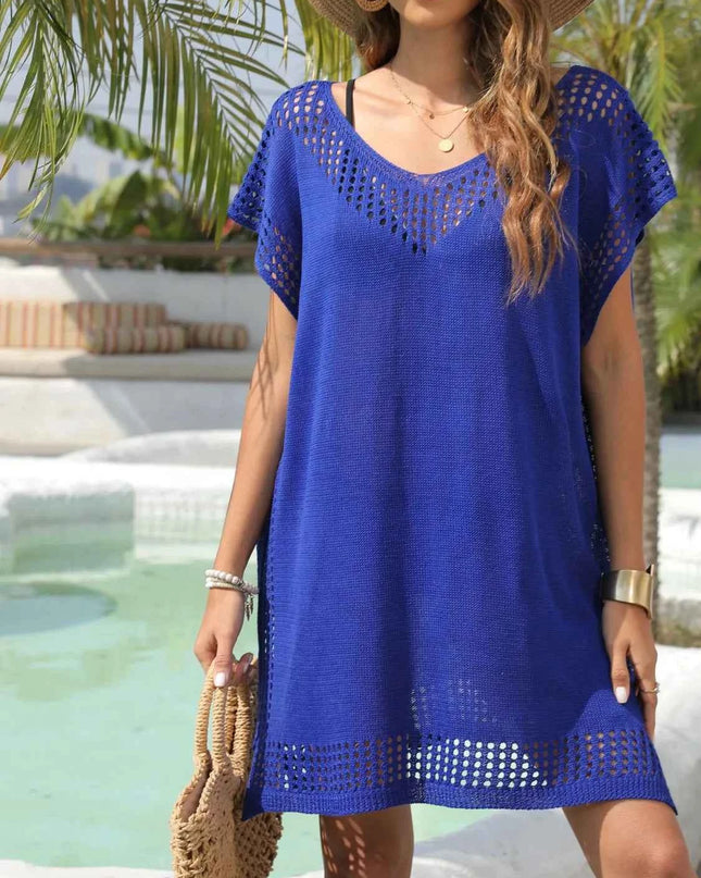 Crochet Trim Beach Cover Up Dress