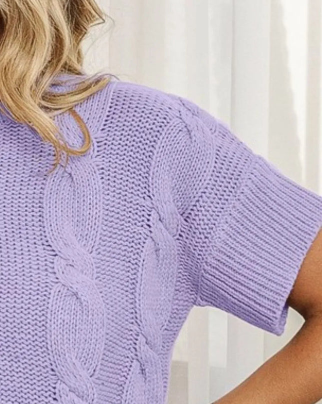 BiBi Cable Knit Textured Sweater Top