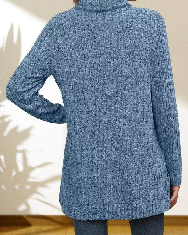 Turtleneck High Low Top