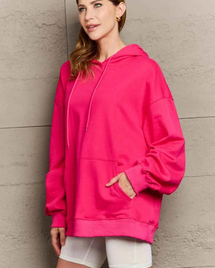 Full Size Drawstring Long Sleeve Hoodie