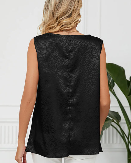 Ruched Cowl Neck Tank