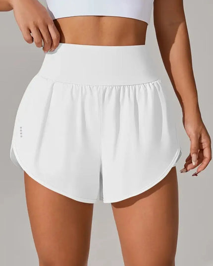 Pocketed High Waist Active Shorts 