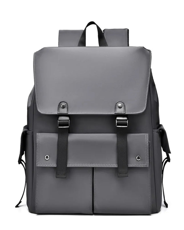 PU Leather Multi-Pockets Adjustable Strap Backpack Bag