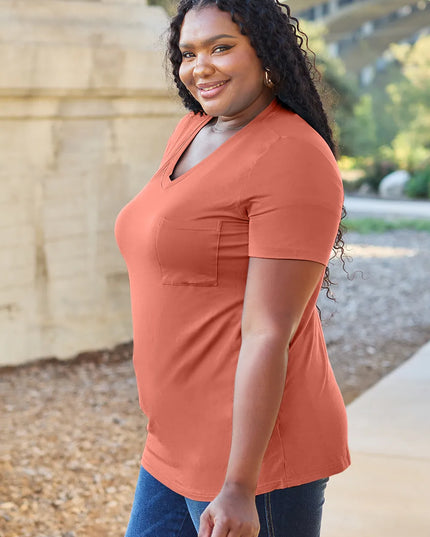 Basic Bae Bamboo Full Size V-Neck Short Sleeve T-Shirt