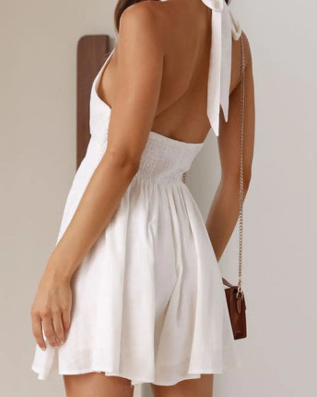 Cutout Halter Neck Mini Dress 