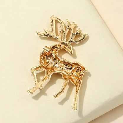 Alloy Reindeer Brooch 