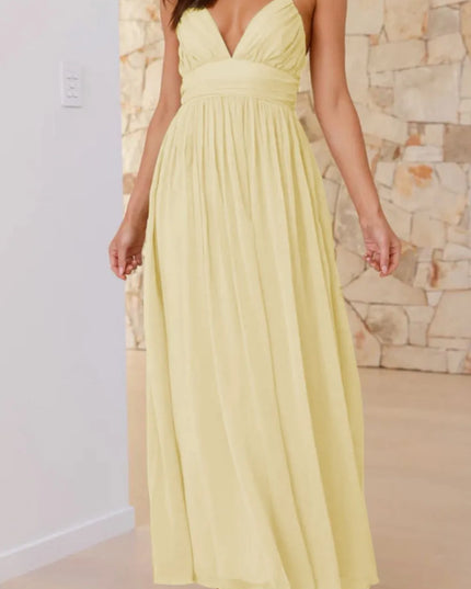 Ruched V-Neck Cami Dress