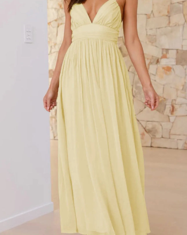 Ruched V-Neck Cami Dress