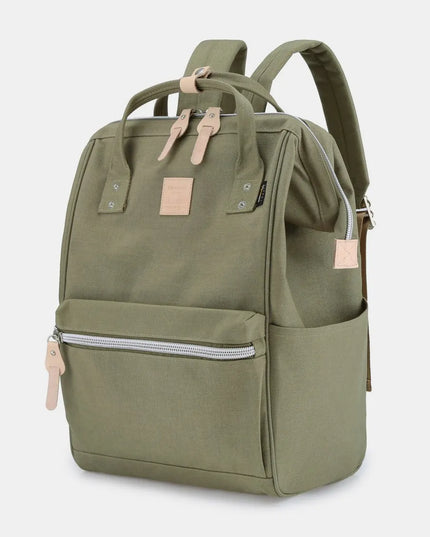 Himawari Waterproof Design Arcuate Shoulder Strap Backpack Bag with Handles Moss One Size