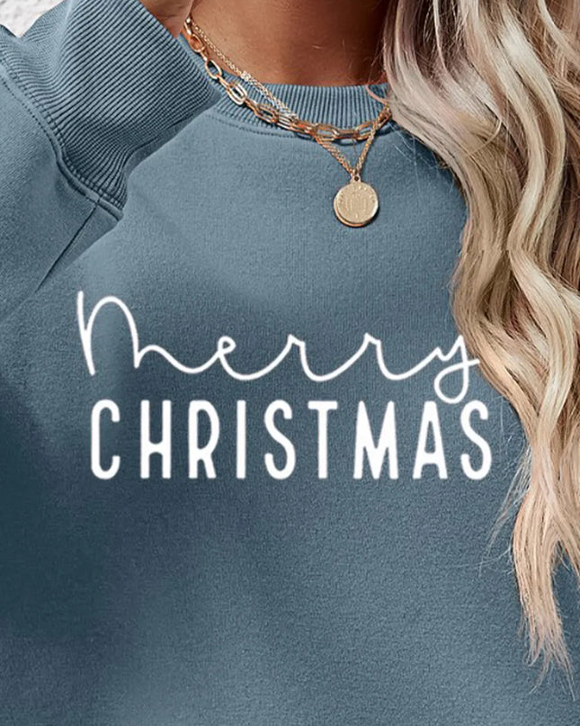 MERRY CHRISTMAS Dropped Shoulder Sweatshirt